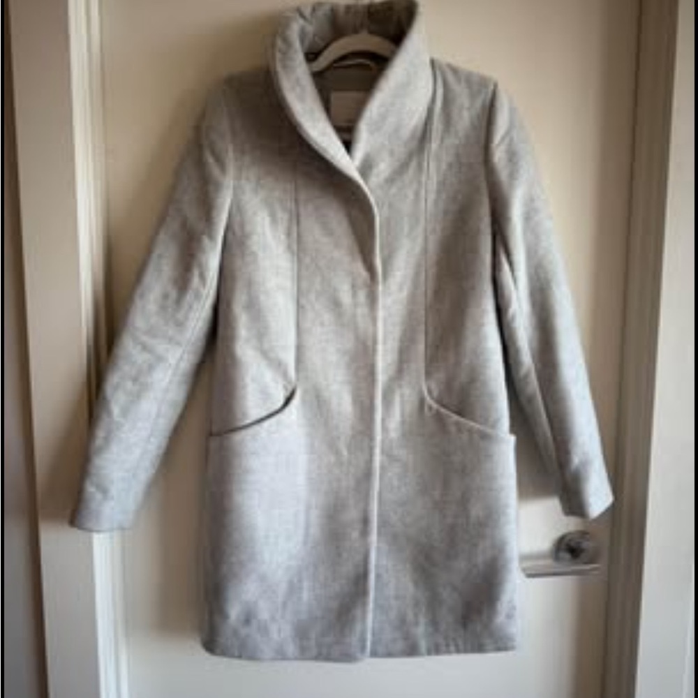 Wilfred Light Gray Wool-Blend Pea Coat